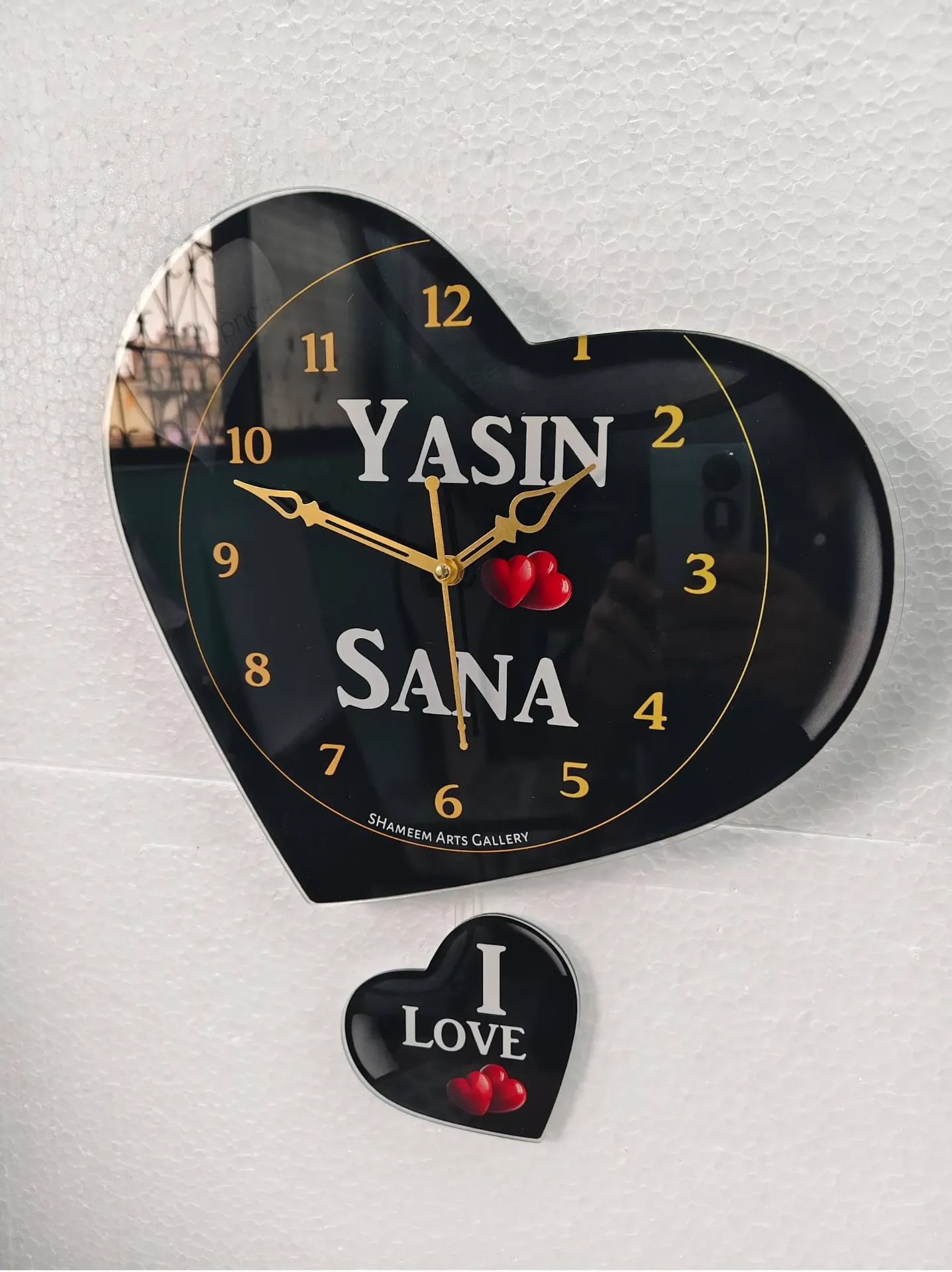 Personalized Heart Shape Wall Clock